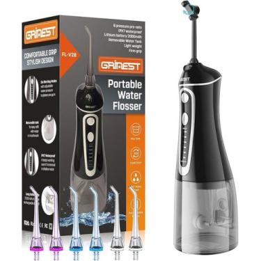 Imagem de Water Flosser Grinest 7 modos, recarregável, sem fio, preto