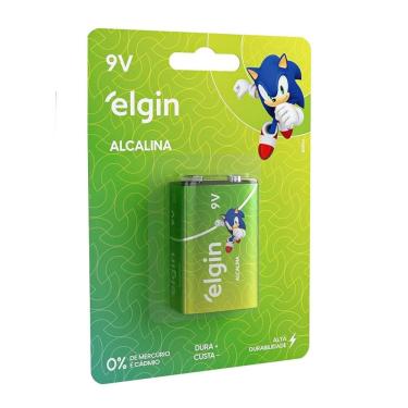 Imagem de Pilha Bateria 9V Alcalina Zinco 01UN ELGIN