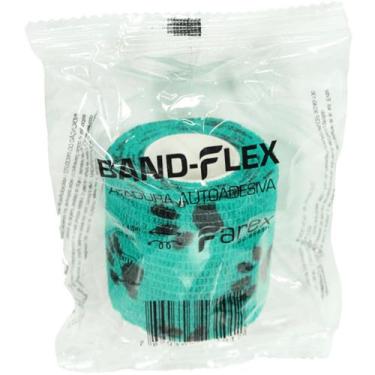 Imagem de Atadura 5cm Verde Com Patinhas Band Flex Autoadesiva Para Animais Fare