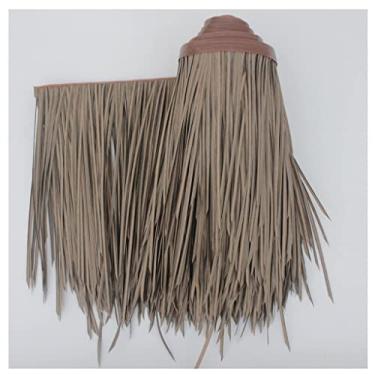 Imagem de Rolo de telhas de palha sintética de palmeira, telhado de palha artificial retardante de chamas Tiki Bar Huts painéis de telhado de palha capa de guarda-chuva decoração de bar tropical de jardim