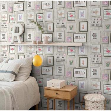 Imagem de Papel de Parede Exposure EP2201 Molduras sobre Painel de Pinho - Rolo: 10m x 0,53m