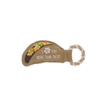 Imagem de Pavilion Gift Company - Taco - Corda de lona, brinquedo para cães, comida de taco, cabo de guerra, cachorrinho, K9, presente para os pais