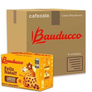 Imagem de Cesta de Natal Bauducco PP 4 itens Kit 6 Cestas 1,04 kg - 11555, Baudu