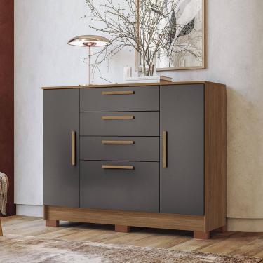 Imagem de Comoda 2 Portas e 4 Gavetas 130,20cm Pinhais Santos Andira