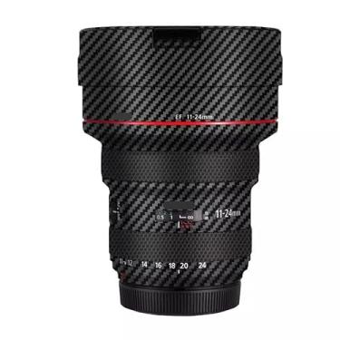 Imagem de EF 11-24 4 L II Adesivo para lente de câmera revestimento película protetora protetor corporal decalque skin para Canon EF 11-24 mm F4 L II (fibra de carbono preta)