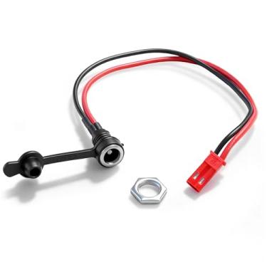 Imagem de GYL Furo de carregamento DC 5,5 x 2,15 mm, porta de carregamento coaxial de 2 fios para GOTRAX GXL V2, XR Elite, XR Ultra, scooter elétrica Apex