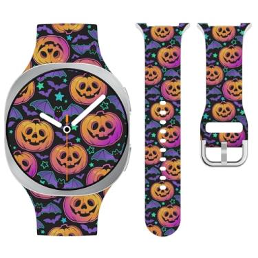 Imagem de Watbro Pulseira de relógio de Halloween compatível com Samsung Galaxy Watch 8/8 Classic de 40 mm/44 mm/46 mm, linda pulseira de silicone macio para Samsung Galaxy Watch8 de 40 mm/44 mm 8 Classic de 46