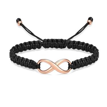 Imagem de Pulseira de cremação para cinzas memorial infinito pulseira urna corda trançada ajustável lembrança pulseira para mulheres e homens, Aço inoxidável, Sem Pedra Preciosa