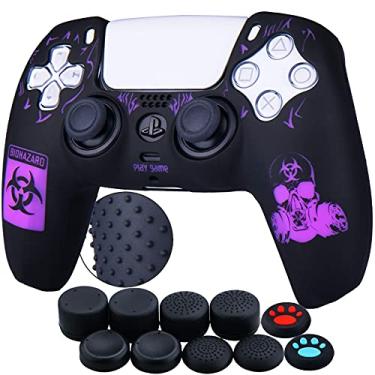 Imagem de YoRHa Capa De Pele Personalizada Com Pontos Traseiros Borracha Silicone Para Controle Ps5 X 1 (Bh Roxo) Alças Polegar Pro 10