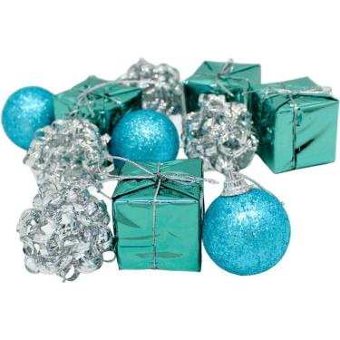 Imagem de Kit 44 Pendentes Enfeite Bolas Presente árvore Natal De 4cm