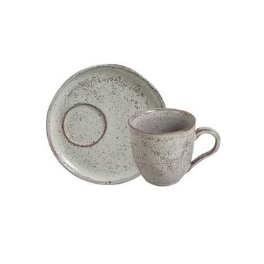 Imagem de Conjunto com 6 Xícaras De Chá Orgânico 170ml com 6 Pires Descentralizado Pistache