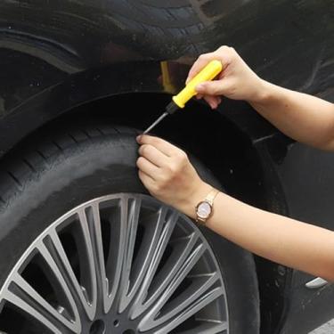 Imagem de Kit de plugue de pneu de carro 100 peças, prego de borracha de reparo de pneus para reparos rápidos, acessórios essenciais de carro parafusos de reparo de pneus
