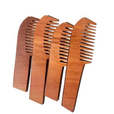Imagem de Pente de Madeira para Cabelo e Barba com Benefícios Pentes Anti Frizz, Artesanal 20 cm(4)
