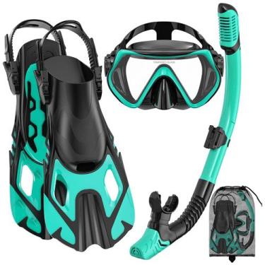 Imagem de Equipo de Snorkel 3 en 1 para Adultos: Máscara, Aletas y Tubo de Respi