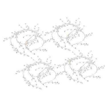 Imagem de Acouto Guirlanda de Contas de 4 Unidades - Guirlanda de Contas Transparente Elegante e Romântica de 49,2 Polegadas, Casamentos, Festas e Decoração - Peças Centrais de de Fio de Gelo Flexível e