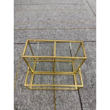 Imagem de BTSKY 1 suporte de caneta de vidro para mesa, suporte de lápis transparente para mesa com 3 compartimentos