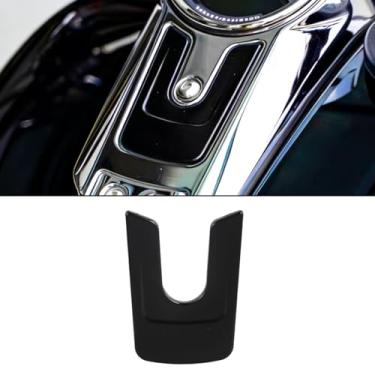 Imagem de Placa de identificação Black Dash Switch Console Medalhão compatível com Harley Softail Fat Boy 2018-2025