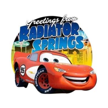 Imagem de Camiseta Infantil Disney Cars Lightning McQueen Com Adesivos De Vinil 