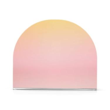 Imagem de Porta-guardanapos de banheiro gradiente rosa pastel amarelo, pacote com 2, porta-guardanapos de convidados para banheiro, suporte de guardanapos de papel