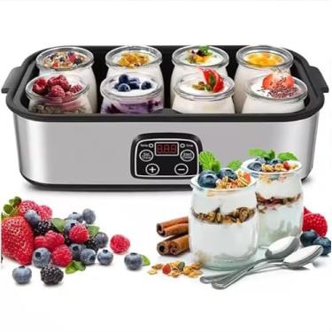 Imagem de 220V, Iogurteira Elétrica, Iogurteira, 8 Copos Dispensadores, Capacidade Grande de 1400 ml, para Fazer Iogurte Caseiro, Cinza (220)