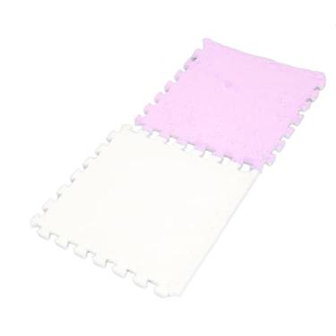 Imagem de Naroote Tapete de Piso Intertravado de Espuma de Pelúcia Tapete de Azulejos Cortáveis ​​macios para Playmat de Espuma Antiderrapante, 10 Unidades, Sala de Jogos para Quarto de Exercícios de Pilates