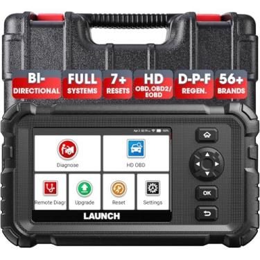 Imagem de LAUNCH Scanner de caminhão resistente CRP129 HD, ferramenta de diagnóstico a diesel de sistema completo com D.P.F Regen, 7+ redefinições, ajuste de limite de velocidade, reposição de óleo para