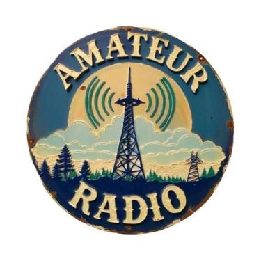 Imagem de Placa De Parede Vintage Azul E Branca Em Metal, Decoração De Ferro Par