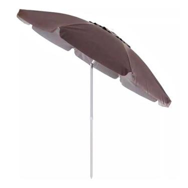 Imagem de Guarda-Sol Articulado em Bagum Haste de Alumínio 2,0m Marrom 10712 Bel