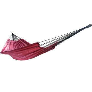 Imagem de Rede de dormir nylon Camping, Pesca, Selva, lazer - ArtesãoNato, Vinho