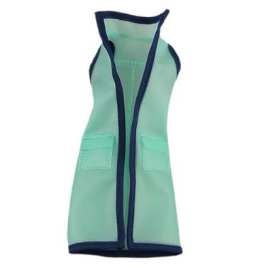 Imagem de menolana Capa de chuva em escala 1/12, modelo de jaqueta longa para boneca, acessório para figura de ação, roupa de chuva moderna em PVC para bonecas, Colete Verde