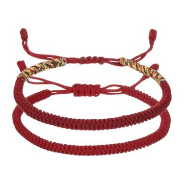 Imagem de PATIKIL Pulseira de corda trançada feita à mão da Lucky, pulseira de proteção de oração ajustável para presentes de aniversário de família e mulheres, One Size, Tecido, Sem Pedra Preciosa