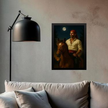 Imagem de Quadro Cigano Wladimir No Cavalo 24X18Cm