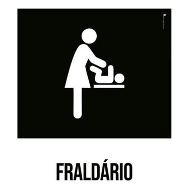 Imagem de Kit 3 Placas Sinalização - Fraldário Desenho