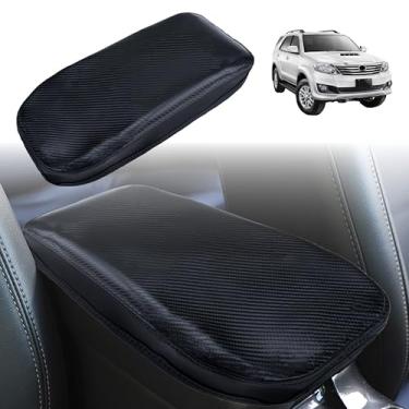 Imagem de ecocstm Capa de console central compatível com acessórios Toyota RAV4 2020-2025 e 2021-2025 RAV4 Prime, capa de tampa de console central de couro PU, protetor de assento almofada de apoio de braço