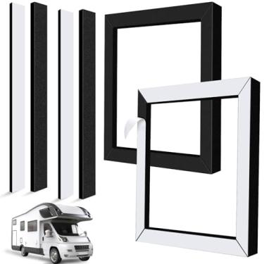 Imagem de Convivium Junta universal de ar condicionado de teto RV de 35,56 cm x 35,56 cm, vedação autoadesiva de espuma EPDM de célula fechada, vedação de compressão à prova de vazamento para trailer para teto