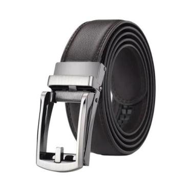 Imagem de Cinto Masculino De Luxo Em Couro PU Com Fivela Ajustável De Liga Metál