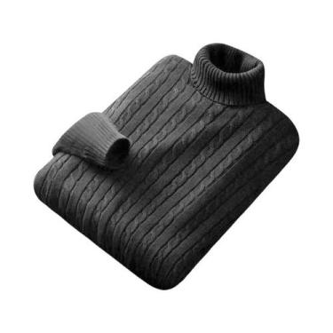 Imagem de Suéter Masculino De Tricô Gola Alta Leve E Quente Para Outono/Inverno,