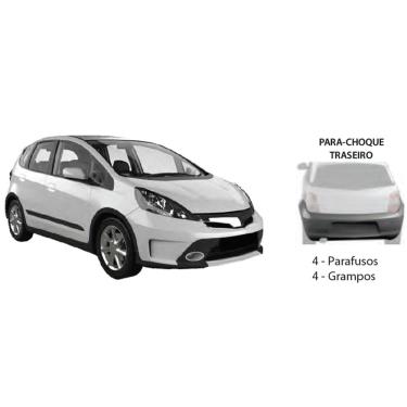 Imagem de Kit Presilha Parachoque Traseiro Fit 2009 A 2014