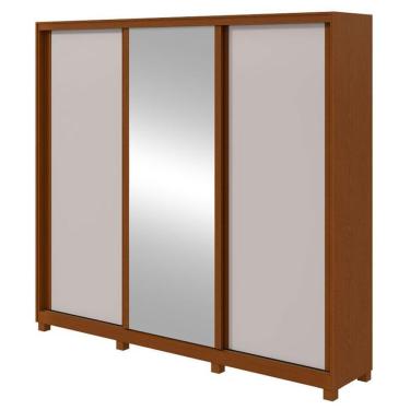 Imagem de Guarda Roupa Casal Forma 230 8 Portas de Correr 4 Gavetas MDF Frassino Off White Móveis Lopas