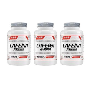 Imagem de Kit 3 Cafeína Anidra 200mg 3x60 cápsulas FNB Sports Nutrition-Unissex