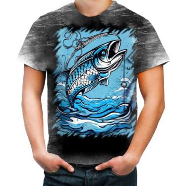 Imagem de Camiseta Desgaste Pesca Esportiva Peixes Azul Paz 1 - Kasubeck Store, 