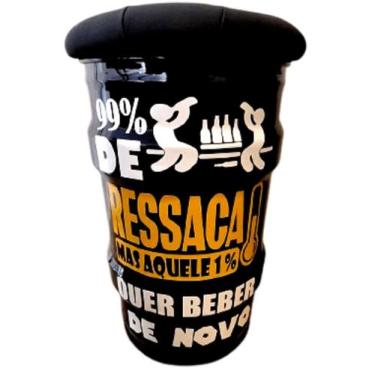 Imagem de Banco tambor 99% de ressaca  preto tonel banqueta - EMPORIO CANTO DO C