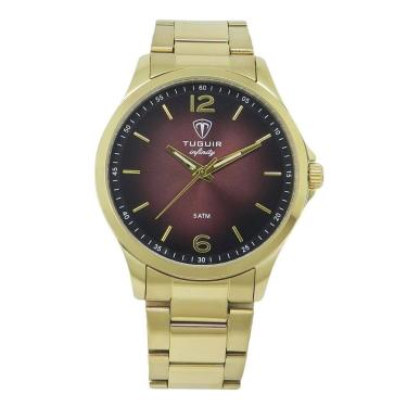 Imagem de Relógio Masculino de Aço Tuguir Analógico Infinity TGI37224 Dourado e Vermelho