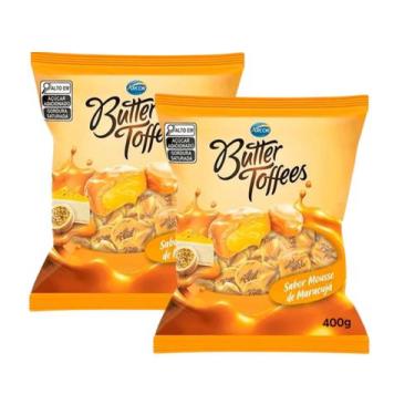 Imagem de Bala Butter Toffees Maracujá Arcor 400g - 2 Pcts