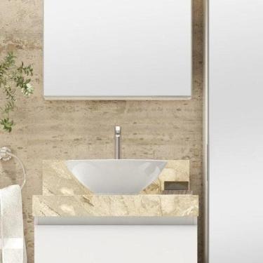 Imagem de Lavatório em Porcelanato para Banheiro 60cm para Cuba de Apoio - Blu