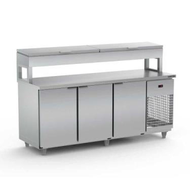 Imagem de Balcão de Serviço Refrigerado Condimentador 2,00 Metros Inox BSRC2000 
