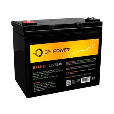 Imagem de Bateria Selada GetPower 12V 35Ah VRLA AGM Nobreak Solar Alarme