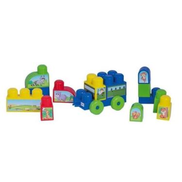 Imagem de Brinquedo de Encaixar Coti Block Passeio Na Selva Cotiplás 2358 - Coti