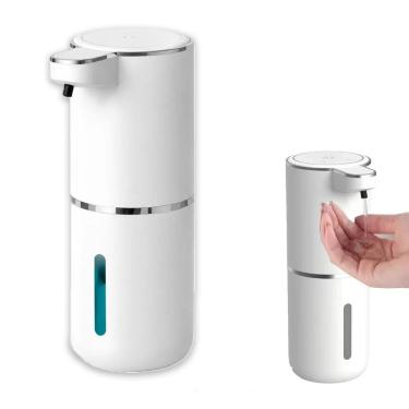 Imagem de Dispenser de Espuma Automatico Sabao Alcool Gel Locao Sensor de Proximidade Recarregavel USB Higienico Pratico