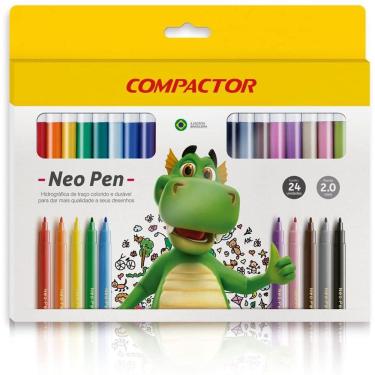 Imagem de Caneta Hidrográfica Compactor 68000 Neo-Pen Gigante 24 cores